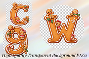 Christmas Gingerbread Alphabet PNG, a Seasonal Illustration by Ink Gallery (Thumbnail 3 of 5)
