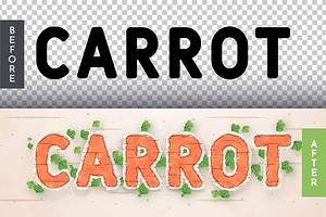 Sticker Carrot Editable Text Effect