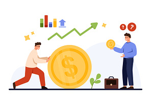 A detailed representation of, a Finance Illustration by Flashvector