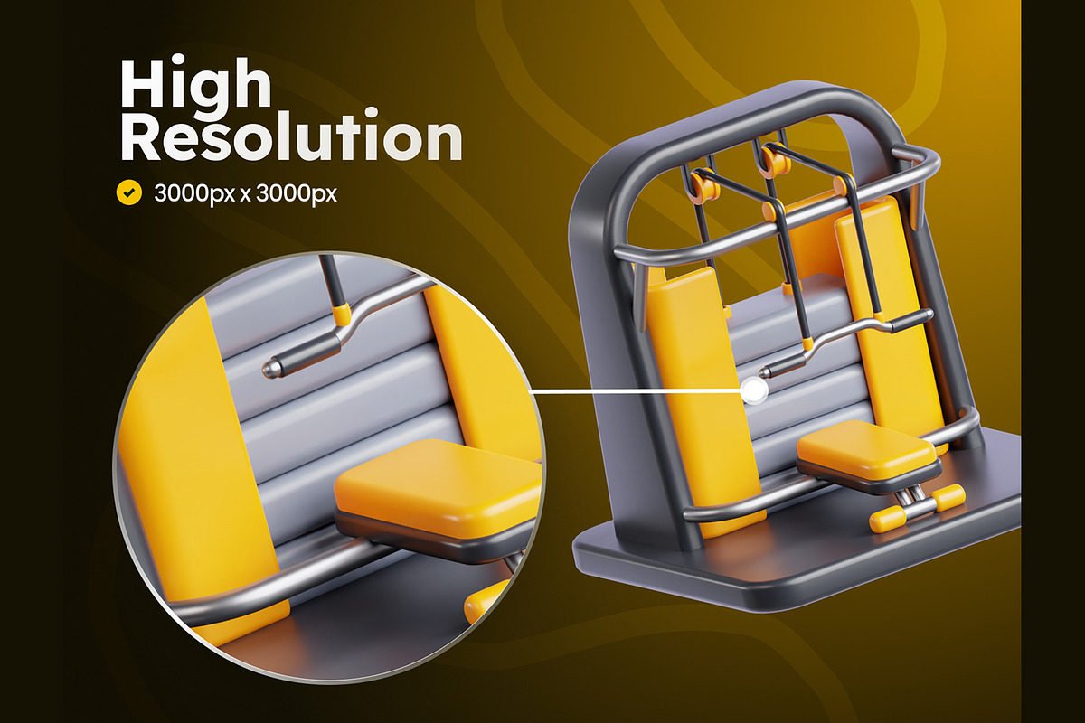 Gym and Fitness 3D Icons, an Object 3D Model by Rakata Studio (Photo 3 of 7)
