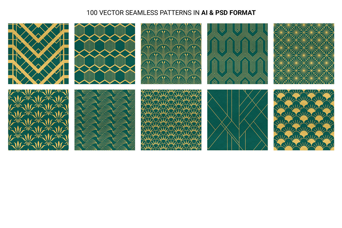 Art Deco Patterns Collection, a Pattern Graphic by DesignerCandies (Photo 17 of 21)