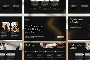 Gold and Black Startup Pitch Deck, a Presentation Template by Creatif Foundry