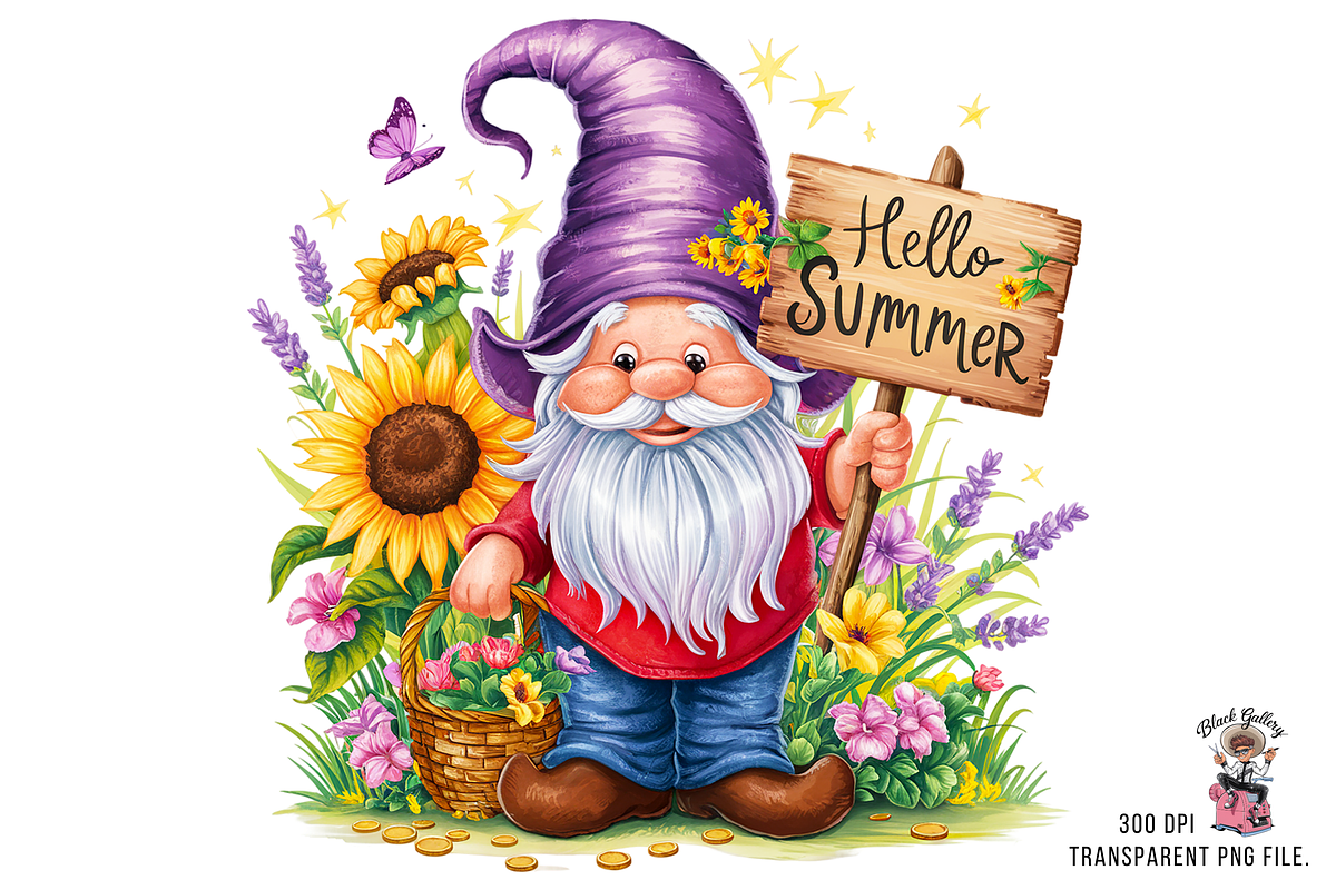 Summer Gnome Clipart 10 PNG, a Graphic by Clipart Bloom (Photo 4 of 11)