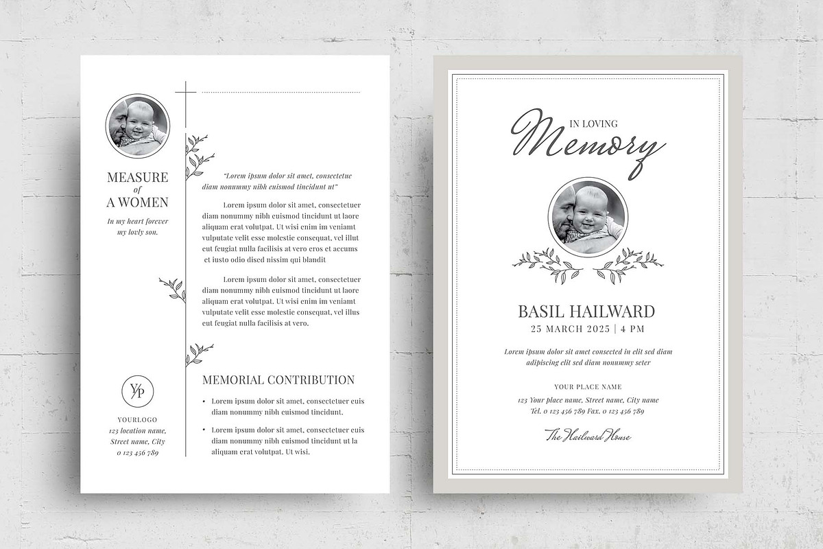 Elegant Funeral Memorial Template, a Flyer Template by BrandPacks (Photo 4 of 5)