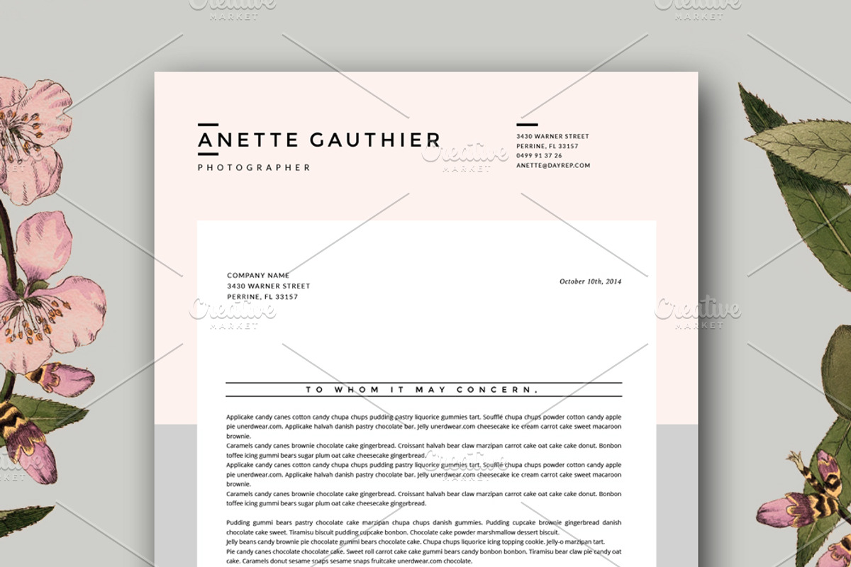 Resume Design | CV Template for Word, a Resume Template by Botanica Paperie (Photo 3 of 5)