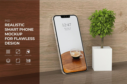 Smartphone Mockup with Realistic, an Android Mockup by zphotographystudio