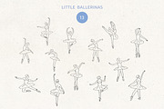 Ballerina core vector doodles set, a Decorative Illustration by yabluko_draws (Thumbnail 3 of 7)