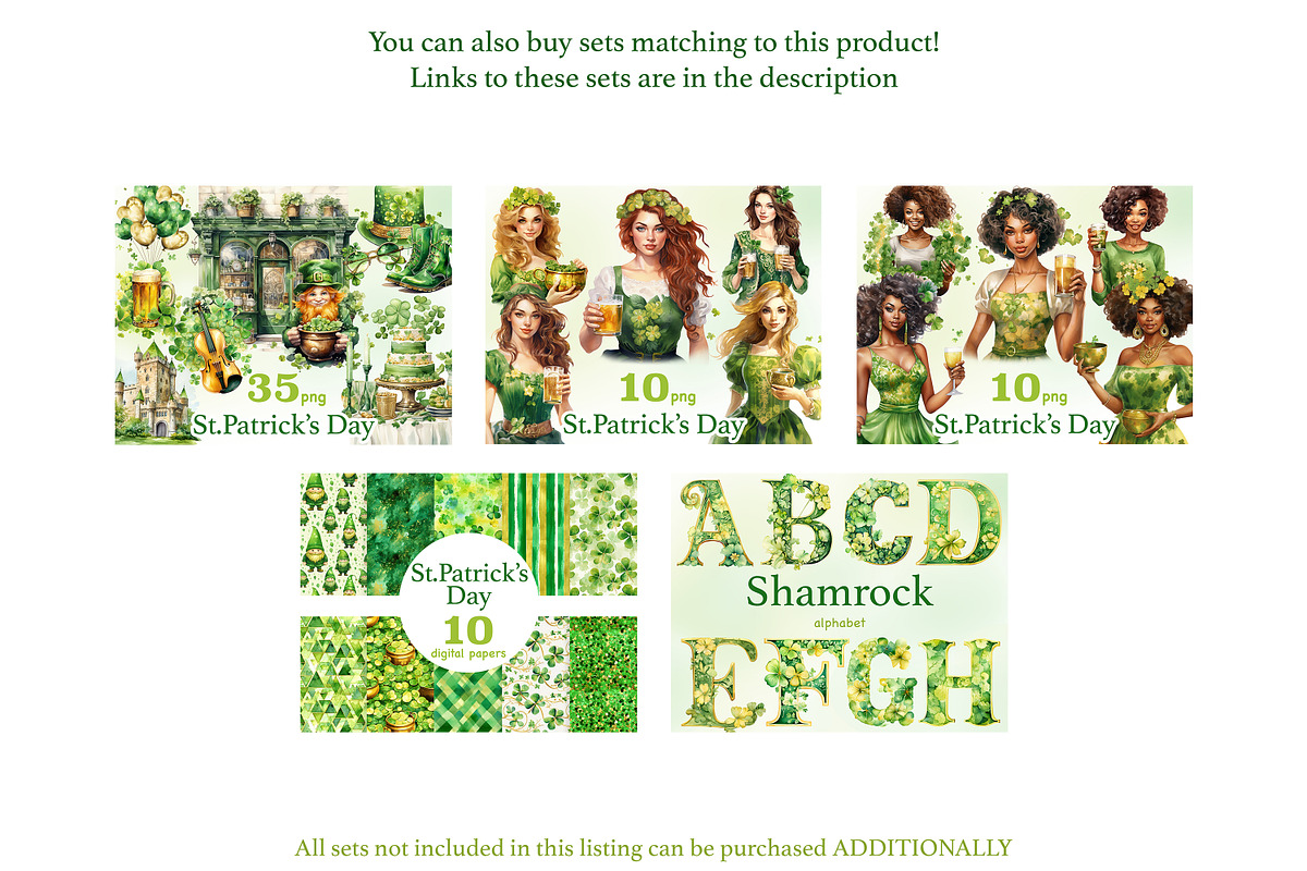 St.Patrick’s Day Alphabet, a Decorative Illustration by GlamArtZhanna (Photo 2 of 6)