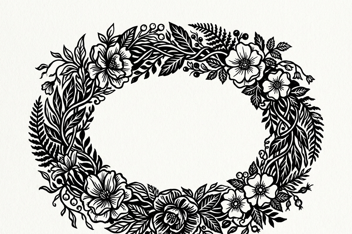 50 Elegant Floral Oval Mirror Frame, a Decorative Illustration by Amazin_art (Photo 21 of 40)