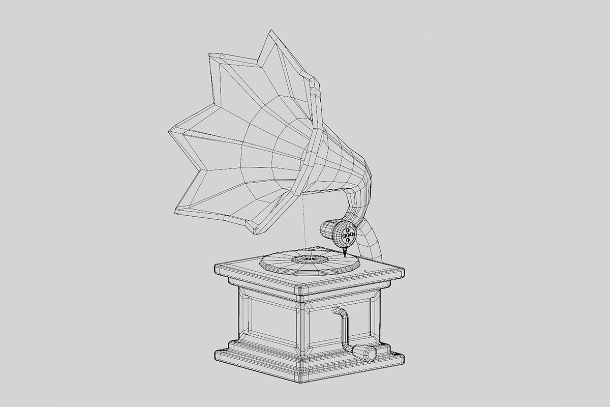 Gramophone 3d model, an Object 3D Model by fahad121 (Photo 7 of 7)