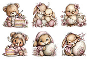 Whimsical easter chick clipart set, an Illustration by SinaCreation (Thumbnail 4 of 11)