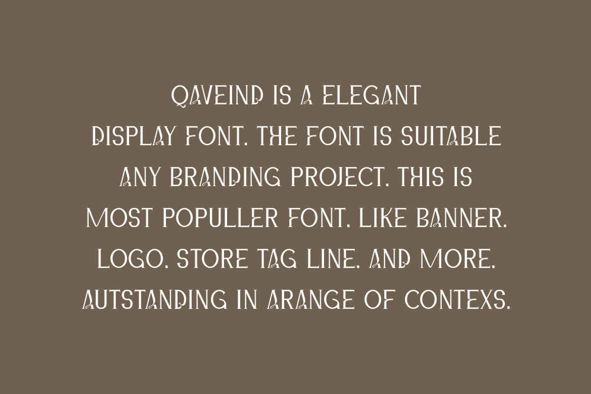 Qaveind - Elegant Serif Font, a Serif Font by QR Design Studio (Photo 4 of 6)