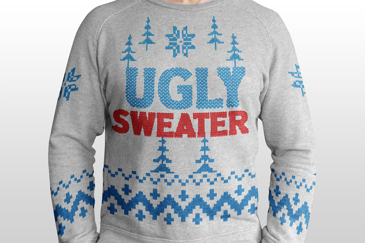 Santa Ugly Sweater - Christmas Font, a Font by vladocar (Photo 2 of 9)