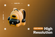 Student Tools 3D Illustration Pack, an Object 3D Model by Haps Space (Thumbnail 2 of 4)