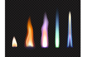 Fire flames of gas, an Illustration by Vector Tradition