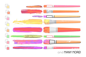 Colorful Paint Brushes Vol. 2