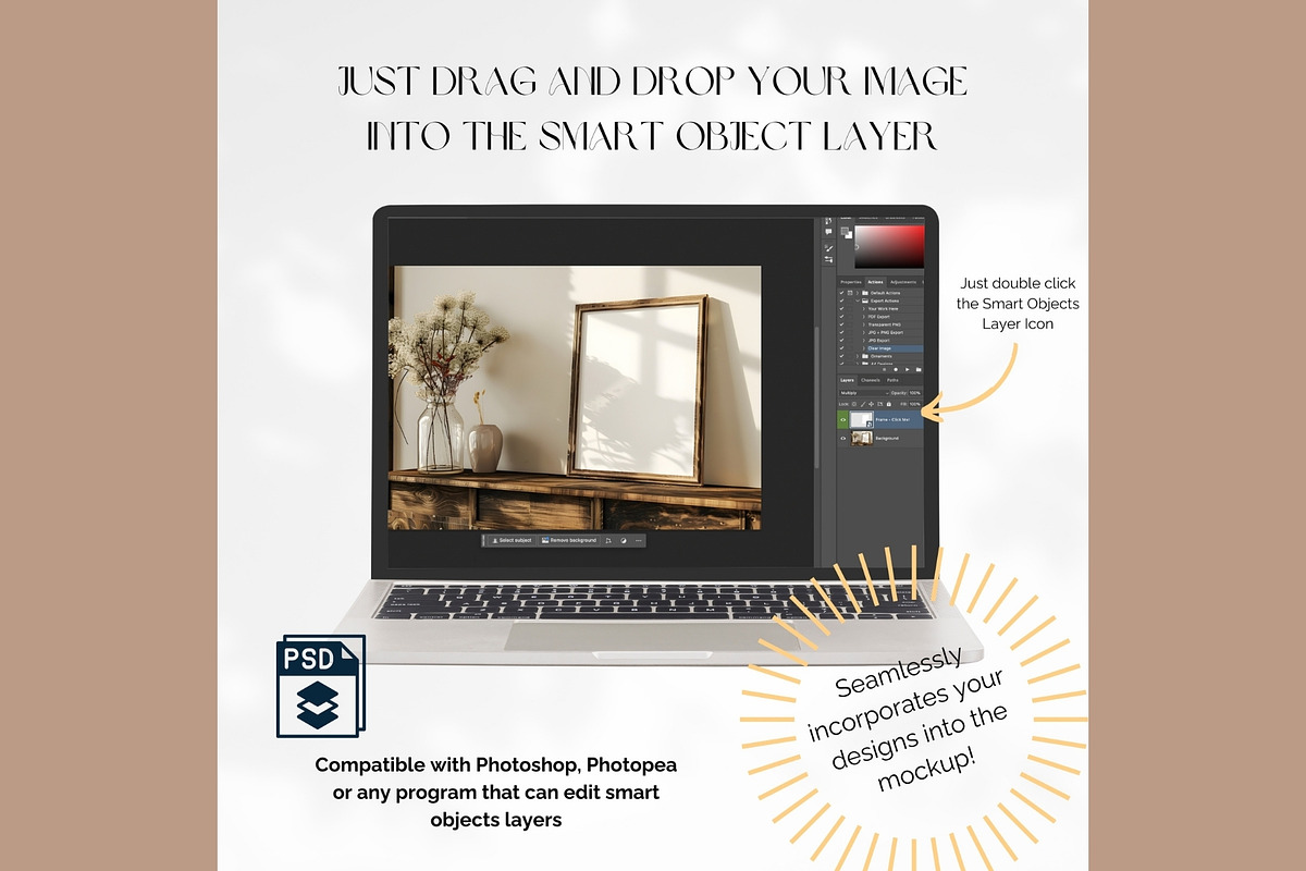 Rustic Frame Mockup 4x5 | FR-RU-001, a Household Mockup by Callistemon Creative (Photo 3 of 8)