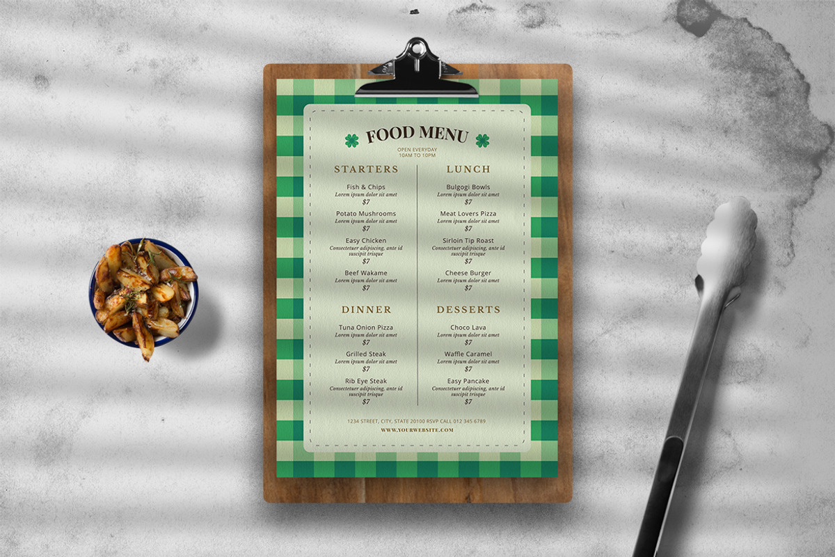 St. Patrick's Food Menu, a Print Template by The Savory Directors (Photo 3 of 3)