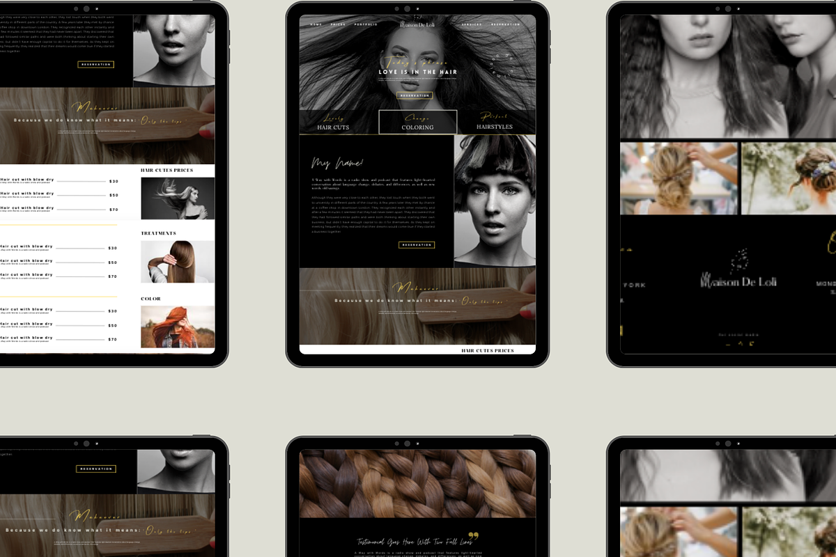 Beauty Website, Hair Website, a Websites & App Template by Prodesign (Photo 5 of 5)