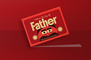 Father's Day Greeting Card Postcard, a Card Template by graphicook (Thumbnail 3 of 3)