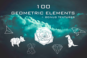 100 Geometric elements + bonus!, an Animal Illustration by Lina_Lisichka (Thumbnail 1 of 9)
