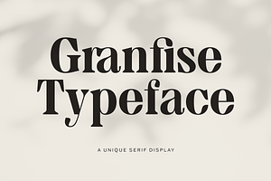 MTC Granfise - A Unique Serif