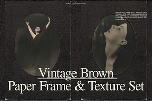 Vintage Brown Paper Frame & Texture