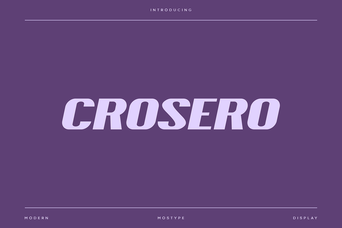 Crosero - Modern Display Typeface, a Font by Letterna (Photo 1 of 4)