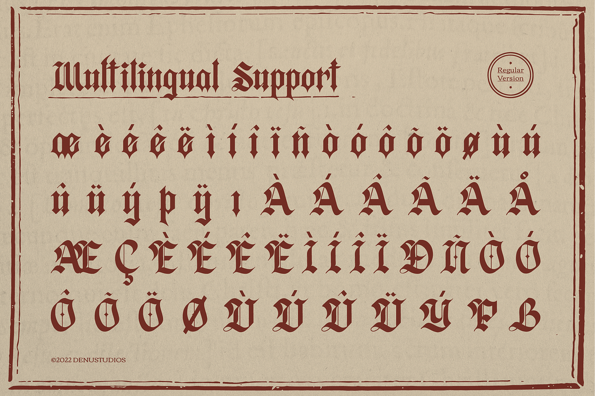Zussel | Blackletter Typeface, a Blackletter Font by Denustudios (Photo 12 of 12)