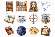 Watercolor Lighthouse Keeper Clipart, an Illustration by Design Market (Thumbnail 3 of 4)