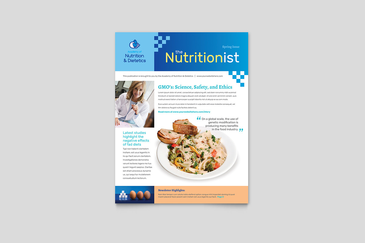 Nutritionist Newsletter Templates, a Magazine Template by StockLayouts (Photo 4 of 8)
