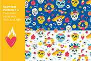 Día de los Muertos Clipart & Pattern, a Seasonal Illustration by VasilkovS (Thumbnail 5 of 7)