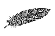 Ornamental Feather SVG Bundle, an Illustration by yasushie (Thumbnail 13 of 31)