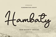 Hambaty – Script Font, a Script Font by kangfont Studio (Thumbnail 1 of 10)