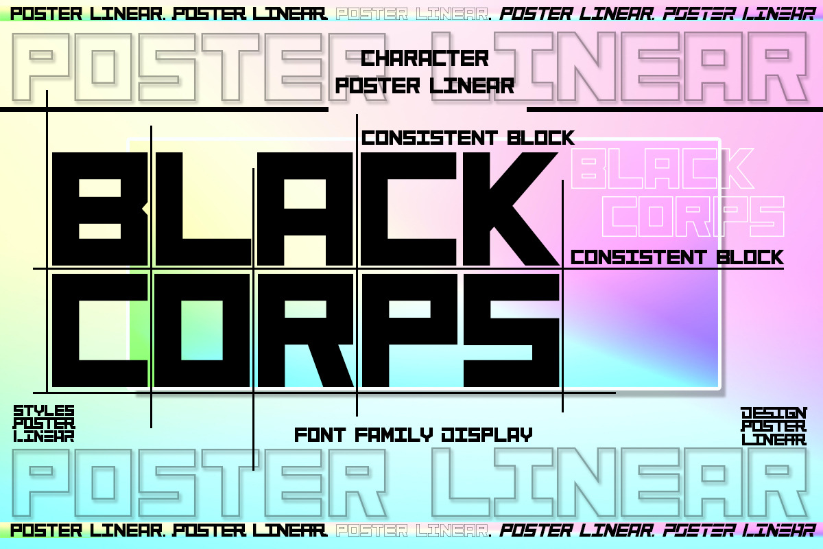 Poster Linear, a Slab Serif Font by Bramcreative (Photo 8 of 11)