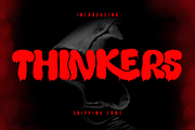 Thinkers Dripping Font, a Script Font by 177Studio (Thumbnail 1 of 8)
