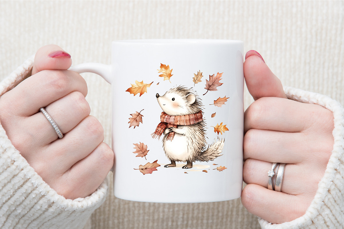 Autumn Hedgehogs Clipart, an Illustration by Sublimation Artist (Photo 5 of 6)