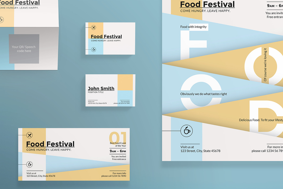 Print Pack | Food Festival, a Poster Template by Amber Graphics (Photo 1 of 6)