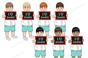Fathers Day Clipart | Family Clipart, a Person Illustration by GlamArtZhanna (Thumbnail 4 of 5)