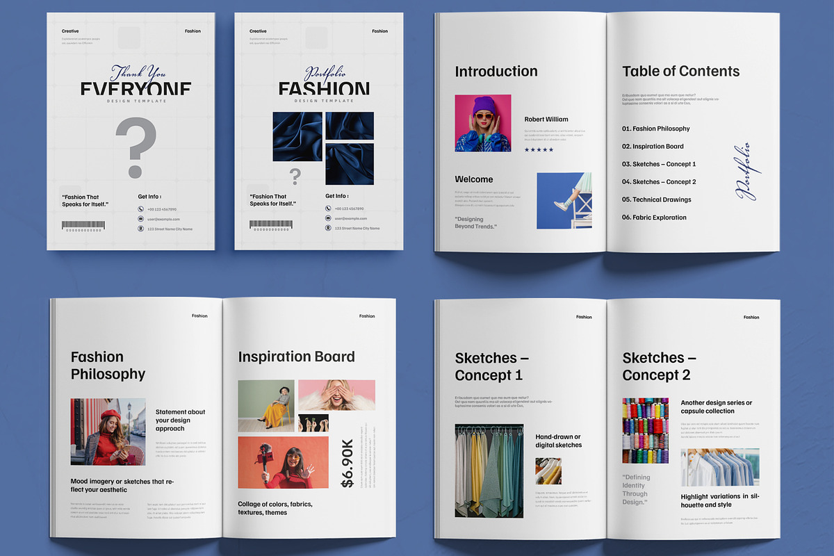 Modern Fashion Portfolio Layout preview 2