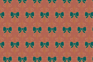 Vintage pattern with bows and gold, a Decorative Illustration by JYa_Design