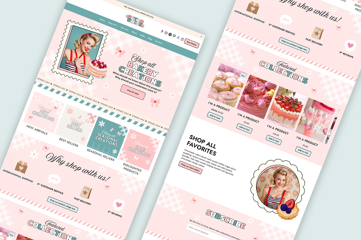Retro Bakery Shopify Theme, a Shopify Template by Template Twist Shop (Photo 2 of 8)