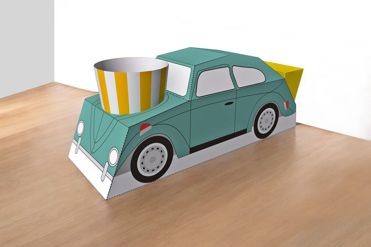 Car food box - 3dpapercraft, a Print Template by PAPER amaze (Photo 5 of 6)