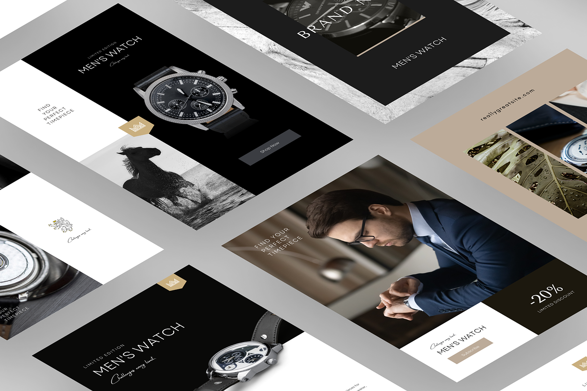 Jewelry Watch Canva Social Template, a Social Media Template by Goashape Studio (Photo 12 of 12)