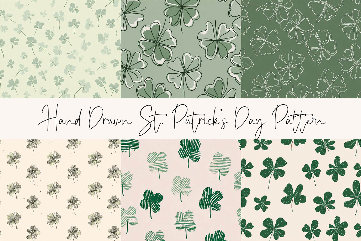 Hand Drawn St. Patrick’s Day Pattern, a Texture Illustration by DreamPrint404 (Photo 2 of 8)