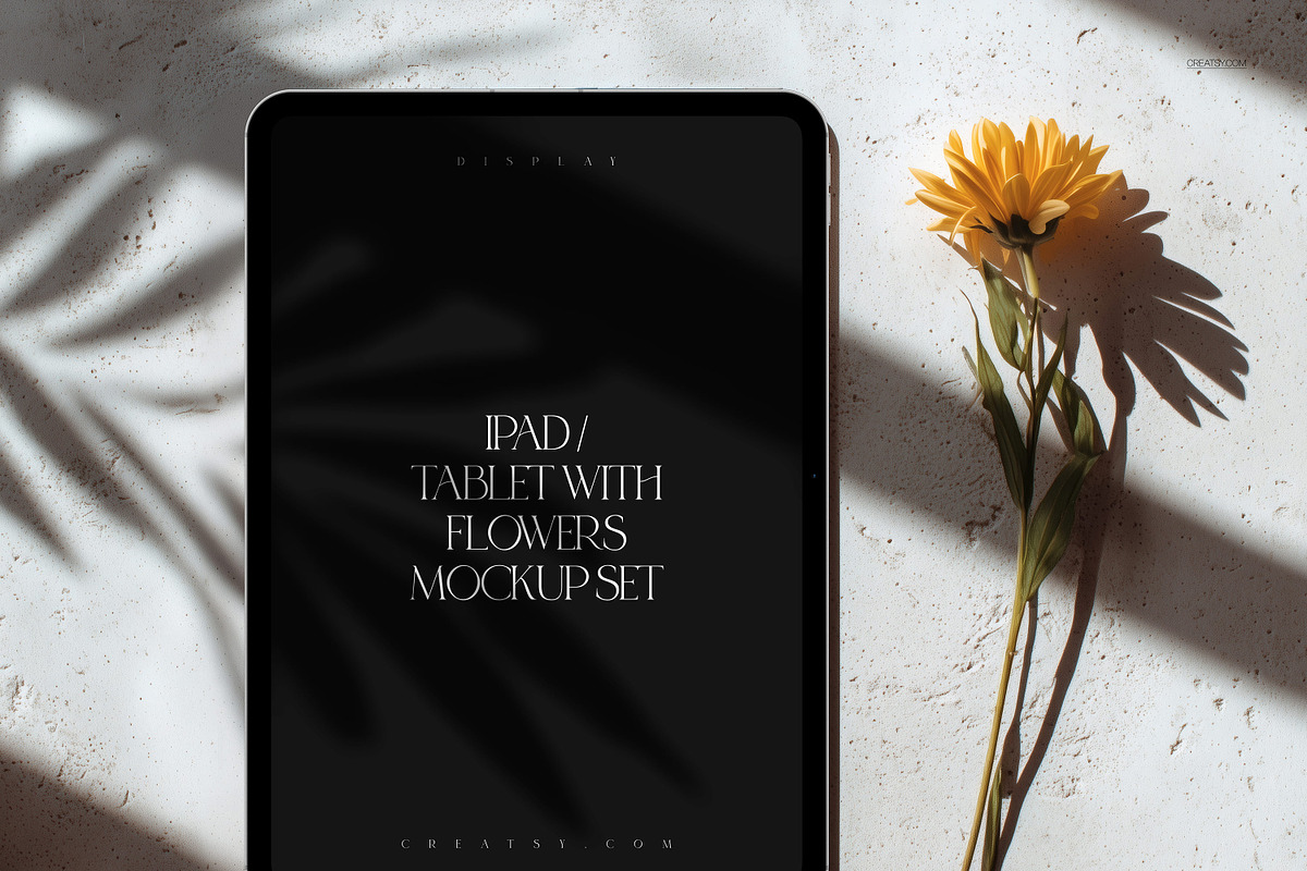 iPad Pro Flowers Display Mockup Set, an iPad Mockup by creatsy5 (Photo 5 of 7)