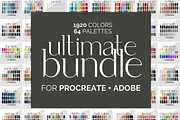 64 Palettes for Procreate and Adobe, a Palette Add-On by AureDesignCo (Thumbnail 1 of 5)