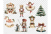 Nutcracker Clipart, a Seasonal Illustration by GlamArtZhanna (Thumbnail 5 of 6)