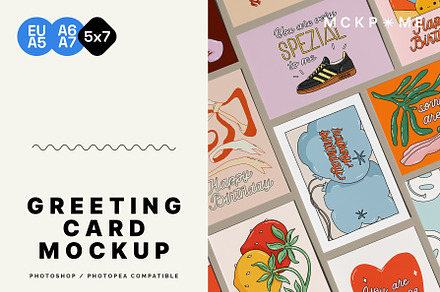 Greeting cards mockup, a Merchandise Mockup by MCKP*ME
