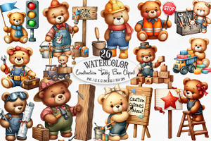 Construction Teddy Bear Bundle, an Illustration by Designking